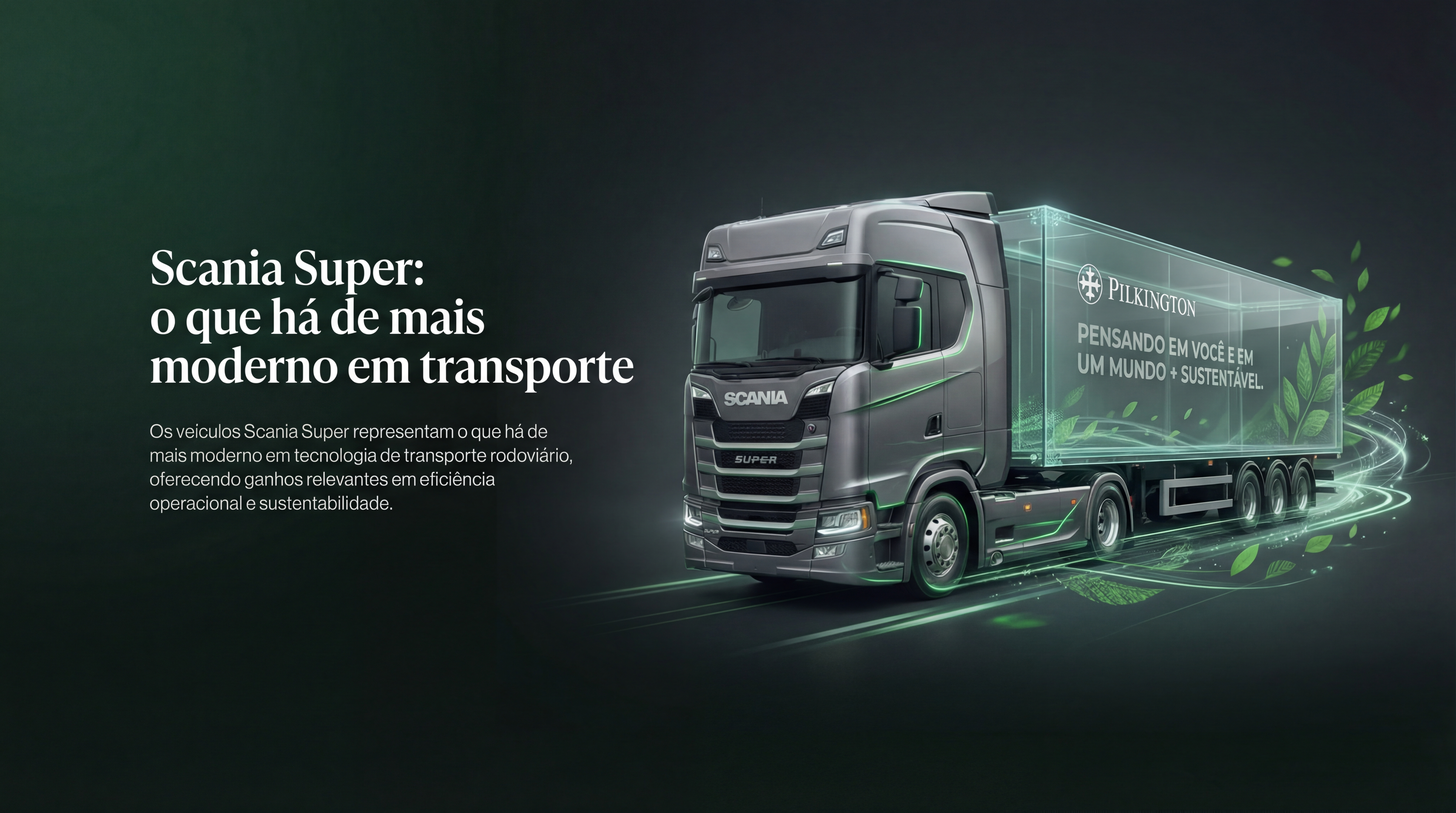 Scania Super em paisagem sustentavel